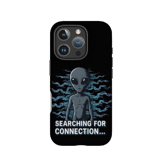 Alien Searching for Connection Illustration IPhone Cases