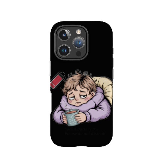 Social Battery 0% – Please Do Not Disturb IPhone Cases