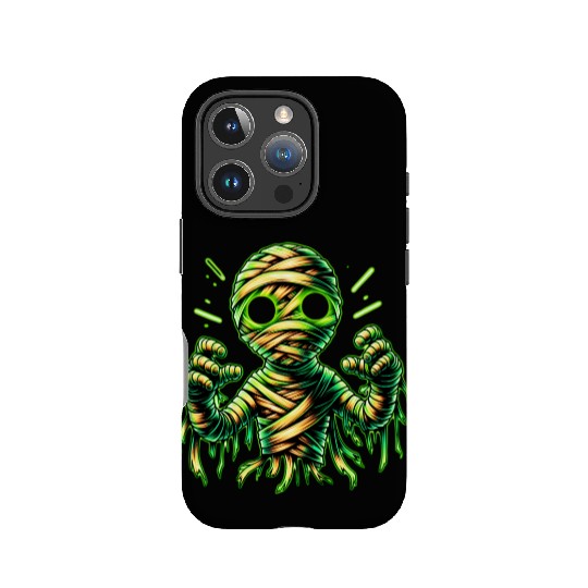 Neon Mummy Glow – Cursed Undead Wrap IPhone Cases