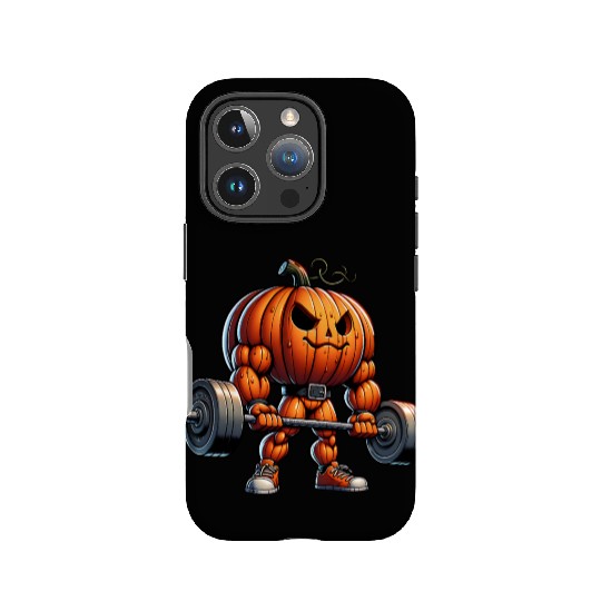 Muscle Pumpkin – Jacked Halloween Weightlifting IPhone Cases