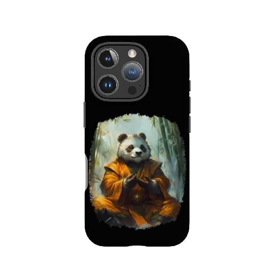 Meditating Panda In The Zen Bamboo Forest IPhone Cases