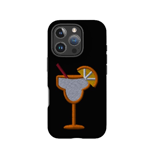 Cocktail orange embroidered IPhone Cases