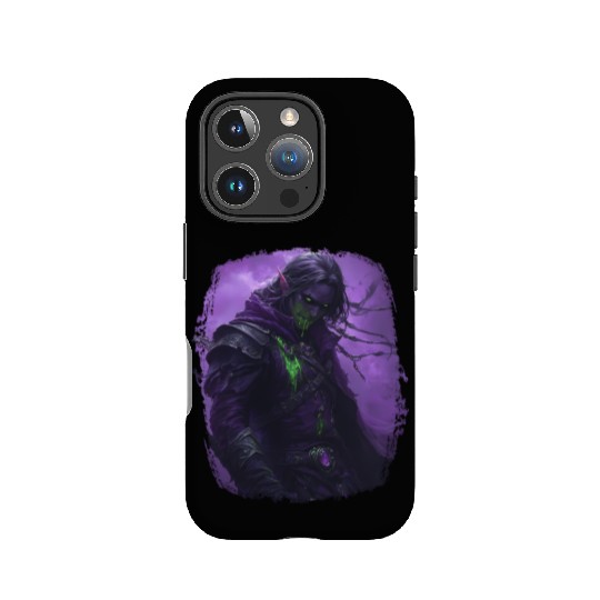 Dark Elf with Poison Magic and Purple Shadow Power IPhone Cases