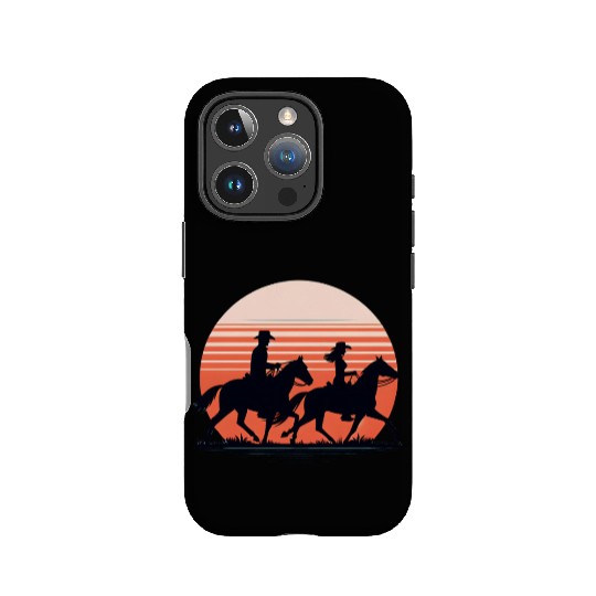 Equestrian Sunset Silhouette IPhone Cases