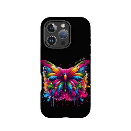 Vibrant Psychedelic Butterfly Artwork IPhone Cases