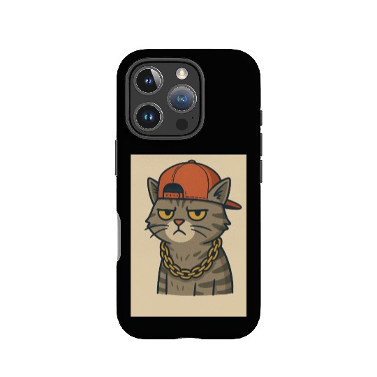 Urban Cat Gangster Illustration IPhone Cases