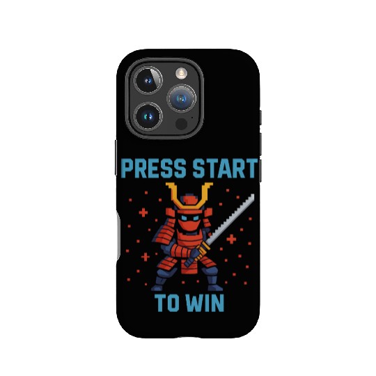 "Pixel Samurai – Press Start to Win" IPhone Cases