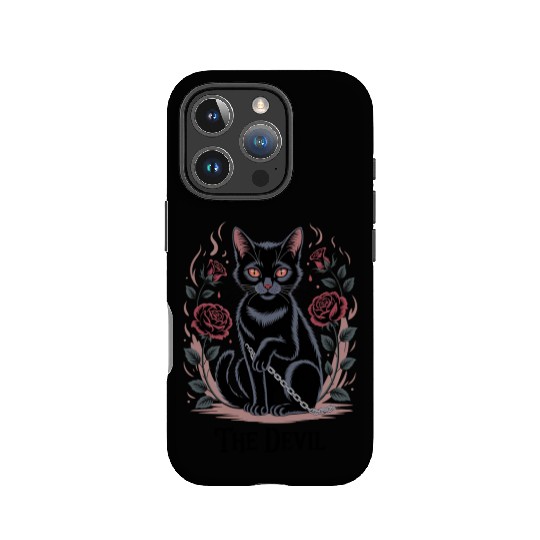 The Devil Tarot Cat Art IPhone Cases