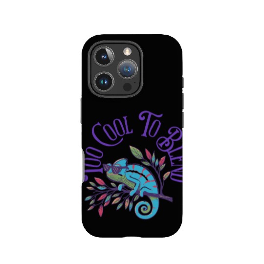 Too Cool to Blend – Chameleon Attitude IPhone Cases