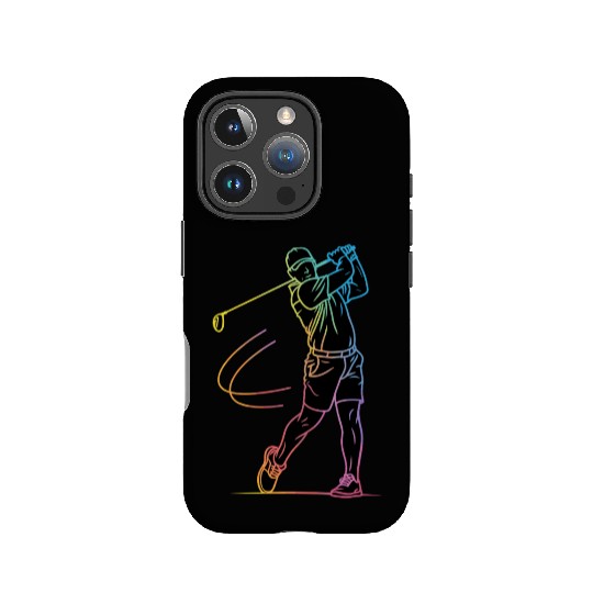 Golfer Silhouette Golf IPhone Cases