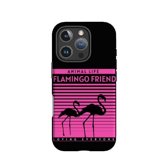 Flamingo Friend – Retro Animal Life Design IPhone Cases