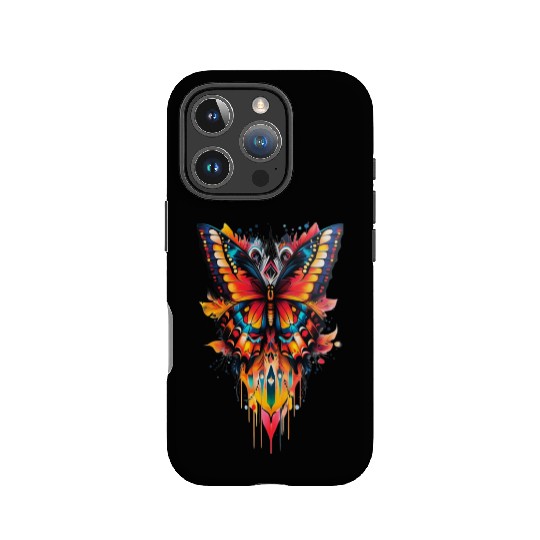 Fire Drip Butterfly – Psychedelic Tattoo IPhone Cases