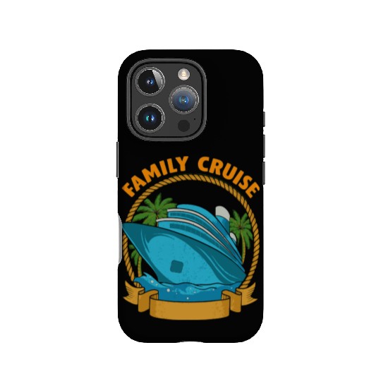 Family Cruise Ship Palm Trees Rope IPhone Cases