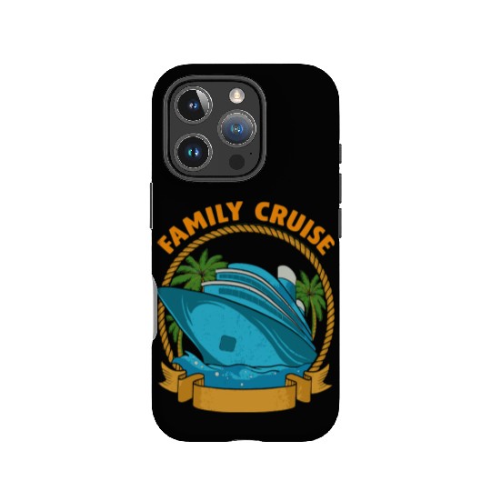Family Cruise Ship Palm Trees Rope IPhone Cases