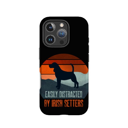 Easily Distracted By Irish Setters Dog Walking IPhone Cases