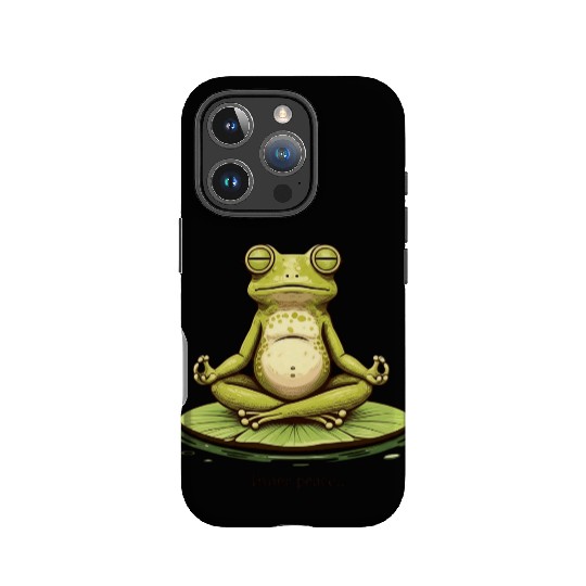 Funny Zen Frog Meditating on Lily Pad – Yoga IPhone Cases