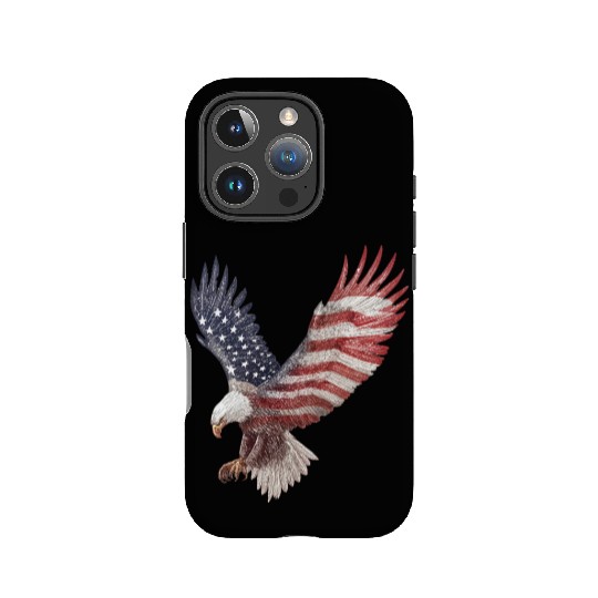 Bald Eagle with the American Flag Forming Wings IPhone Cases