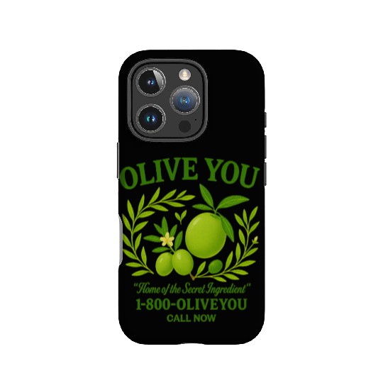 Olive You Cute Vintage Pun Graphic IPhone Cases