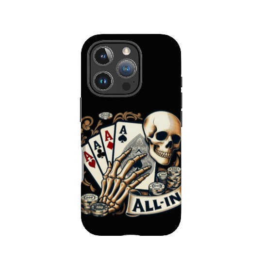 Casino Cards Gambling Skeleton Hand Gothic IPhone Cases