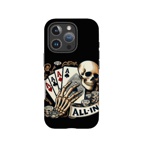 Casino Cards Gambling Skeleton Hand Gothic IPhone Cases