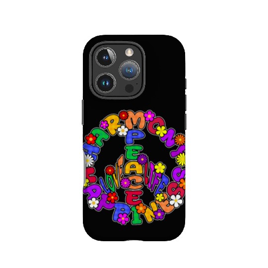 Peace Love life Harmony Happiness Retro Design IPhone Cases
