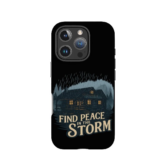 Find Peace in the Storm Cabin Retreat IPhone Cases