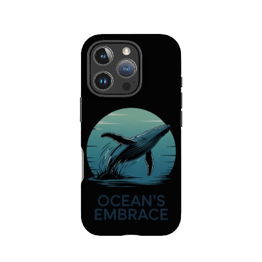 Ocean’s Embrace – Majestic Whale Retro Ocean IPhone Cases
