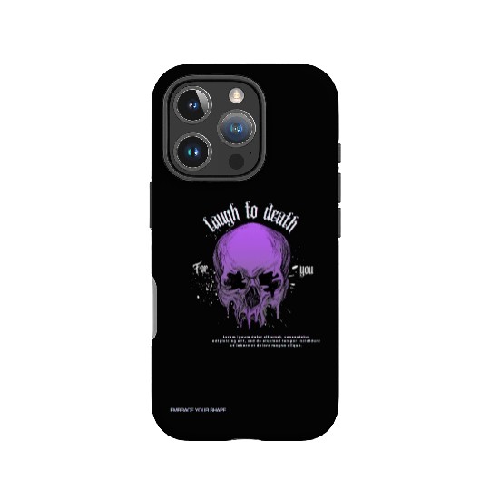 Laugh to Death Purple Skull IPhone Cases — Edgy, Gothic