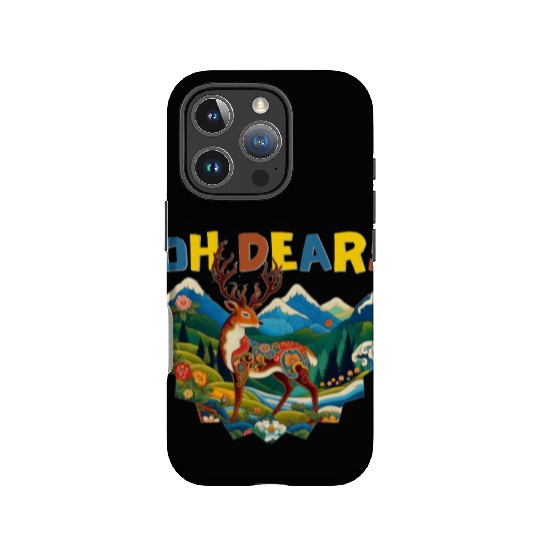 Oh-Dear-Wanderlust-Deer-in-Jungle-Tibetan-Folk-Art IPhone Cases