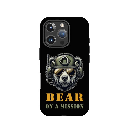 Bear In Mission / Military Design IPhone Cases