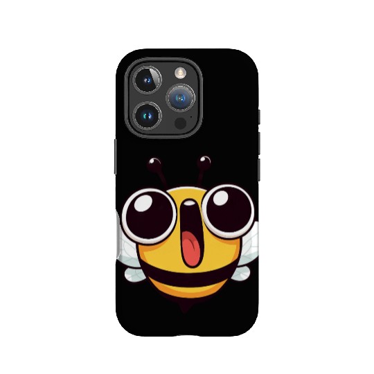 Euphoric bee meme cartoon face joy insect IPhone Cases