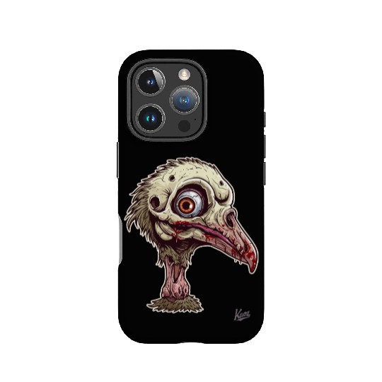 Zombie Ostrich Head Creepy Undead Bird Art IPhone Cases