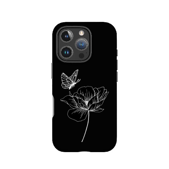 Dark of beauty flower & butterfly IPhone Cases