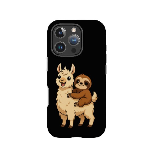 Funny Sloth on Llama Cute Kawaii Animal Friends IPhone Cases