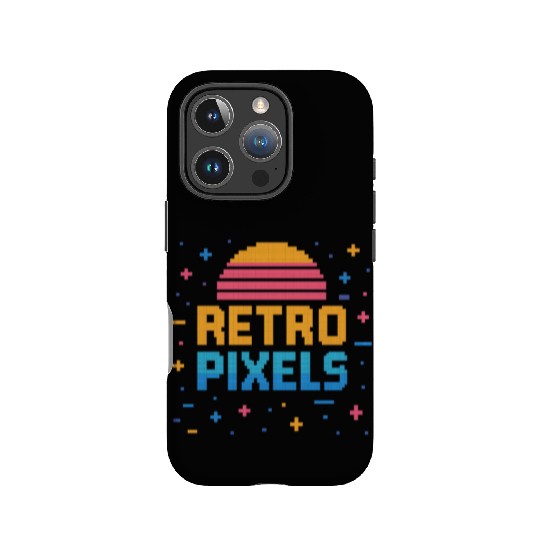 Retro Pixels – Neon 8-Bit Sunset Vibes IPhone Cases