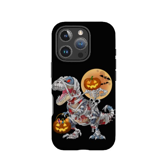 Pumpkin Skeleton Riding Zombie Mummy Dinosaur  IPhone Cases