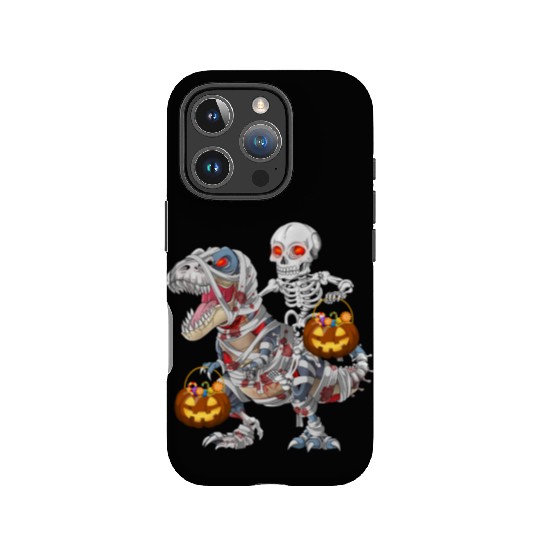 Skeleton Riding Zombie Mummy Dinosaur Halloween IPhone Cases