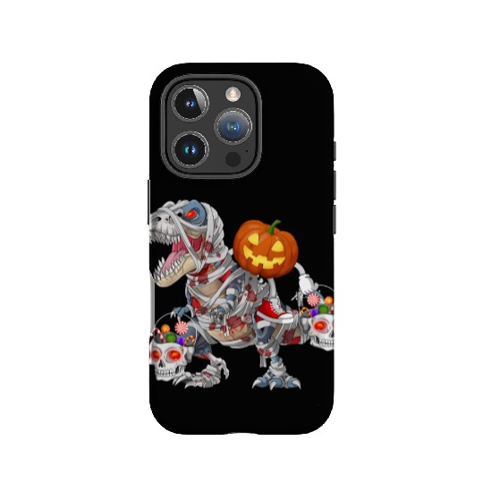 Pumpkin Riding Zombie Mummy Dinosaur Halloween IPhone Cases