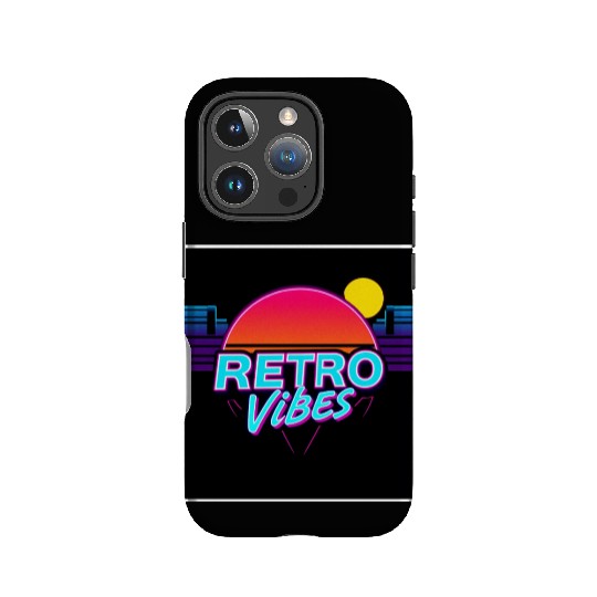 Retro Vibes Sunset Neon Design IPhone Cases