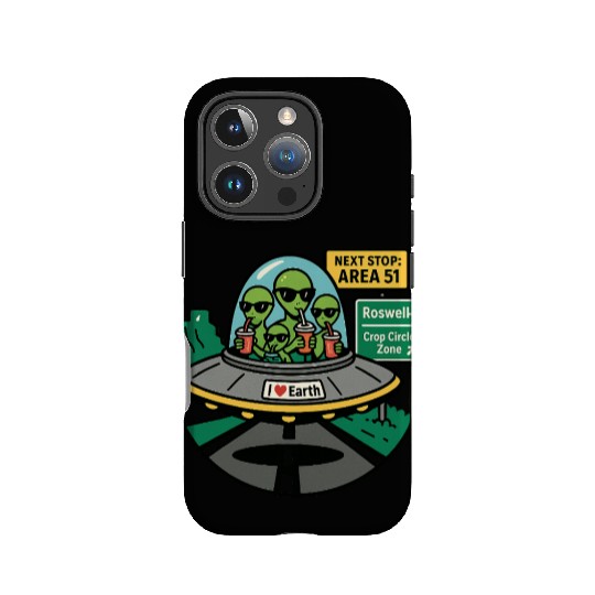 Alien road trip IPhone Cases