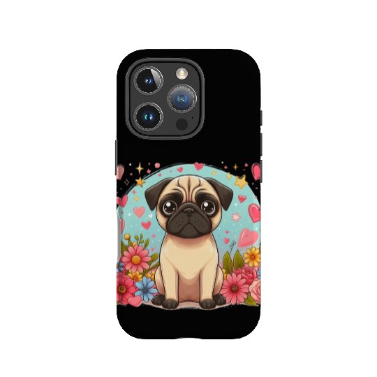 Pug Dog Portrait IPhone Cases