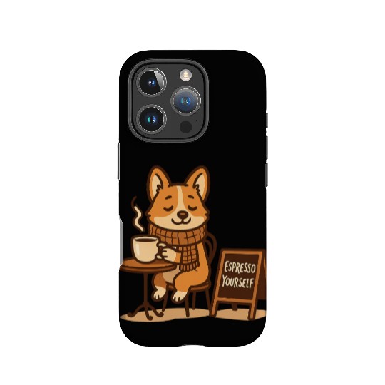 Espresso Yourself – Cute Corgi Coffee IPhone Cases