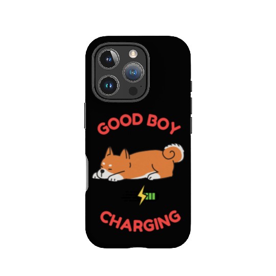 Good Boy Charging – Lazy Shiba Inu IPhone Cases