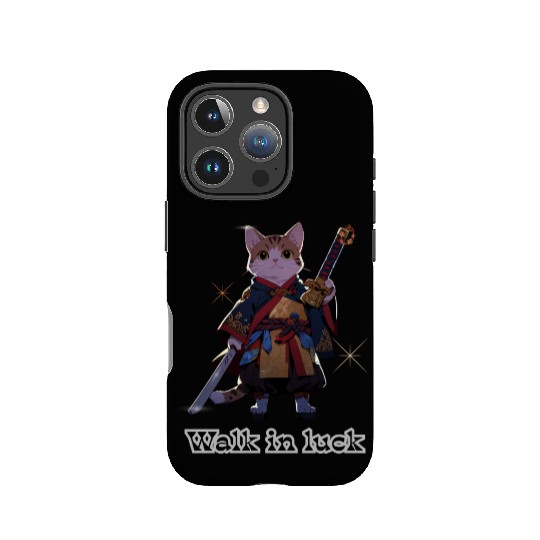 Samurai Cat Illustration for Apparel IPhone Cases