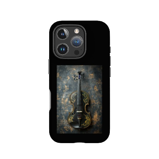 Elegant Black and Gold Violin IPhone Cases