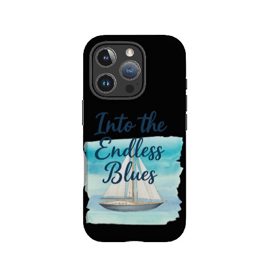 Into the Endless Blue Sailing Design IPhone Cases