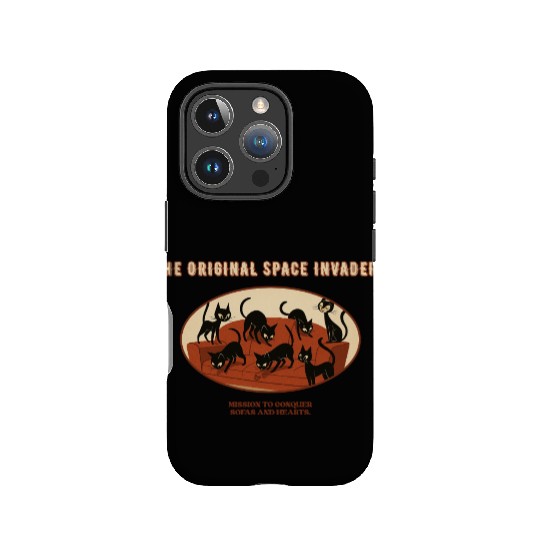 Spaceship Cats Against Alien Invaders IPhone Cases