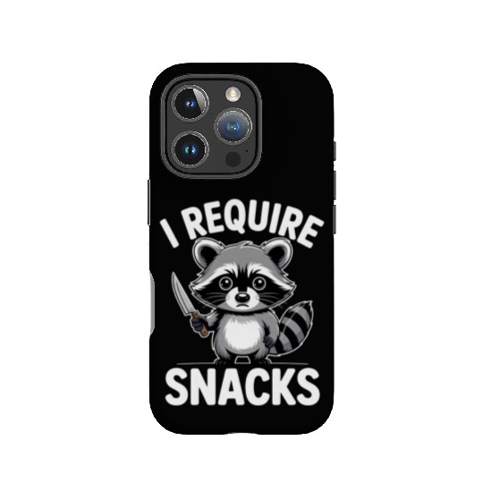 Funny Raccoon Quote I Require Snacks Cute Animal IPhone Cases