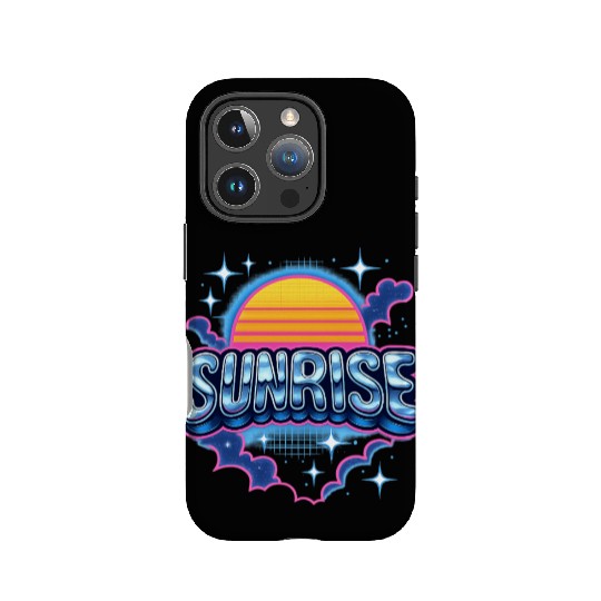 Retro Sunrise Neon Design IPhone Cases