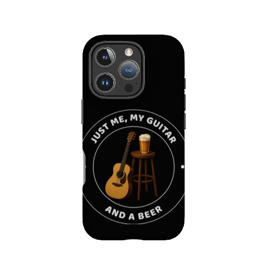 ME MY GUITAR & A BEER IPhone Cases ACOUSTIC MUSICIAN